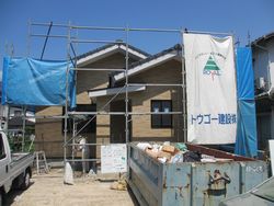 外壁サイディング張 完成