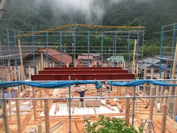 鉄骨補強梁 設置完了