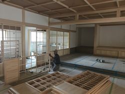 木製建具 施工中