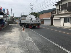らせん階段 搬入