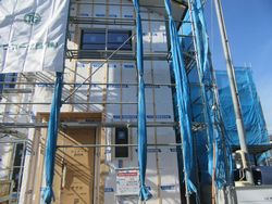 透湿防水シート張 施工完了